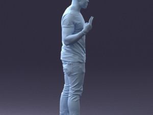 black man peace pose 0902 3d print ready 3D 프린트 모델