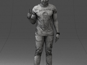 black man peace pose 0902 3d print ready 3D 프린트 모델