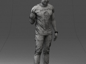 black man peace pose 0902 3d print ready 3D 프린트 모델