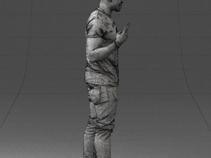 black man peace pose 0902 3d print ready 3D 프린트 모델