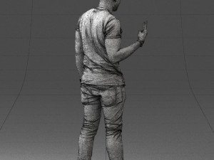 black man peace pose 0902 3d print ready 3D 프린트 모델