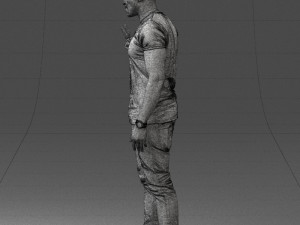 black man peace pose 0902 3d print ready 3D 프린트 모델