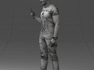 black man peace pose 0902 3d print ready 3D 프린트 모델