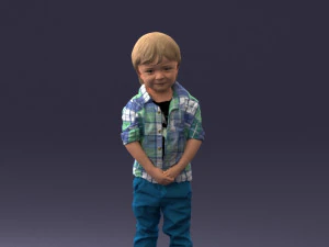 000144 मुस्कुराता हुआ युवा लड़का 0702 3D मॉडल
