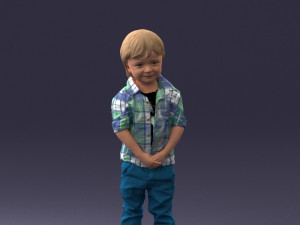000144 Smiling Young Boy 0702 3D Model