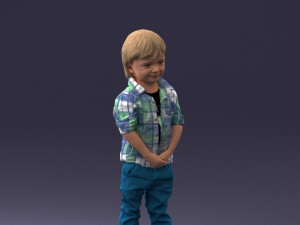 000144 Smiling Young Boy 0702 3D Model