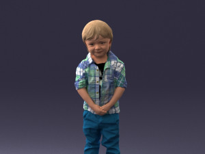 000144 Smiling Young Boy 0702 3D Model