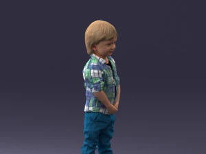 000144 Lachende jonge jongen 0702 3dp 3D printmodel