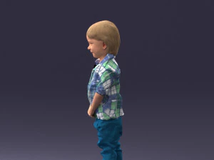 000144 Lachende jonge jongen 0702 3dp 3D printmodel
