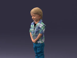 000144 Lachende jonge jongen 0702 3dp 3D printmodel