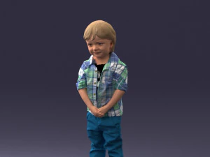 000144 Lachende jonge jongen 0702 3dp 3D printmodel