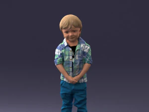 000144 Lachende jonge jongen 0702 3dp 3D printmodel