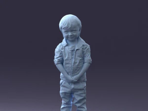 000144 Lachende jonge jongen 0702 3dp 3D printmodel