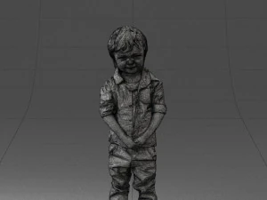 000144 Lachende jonge jongen 0702 3dp 3D printmodel