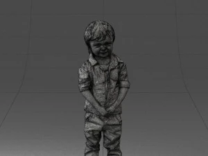 000144 Lachende jonge jongen 0702 3dp 3D printmodel