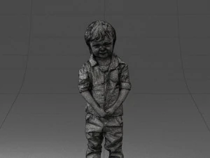 000144 Lachende jonge jongen 0702 3dp 3D printmodel