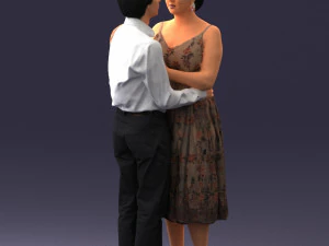 000140 Romantic Couple Embrace 0620 3dp 3D Print Model