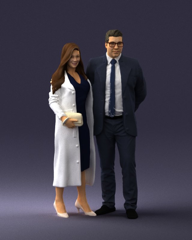 casual couple 0001 3d print ready 3Dプリントモデル .c4d .max .obj .3ds .fbx .stl .blend 