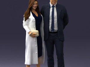 000344 Elegant Couple in Formal Attire 3dp 3D Print Model