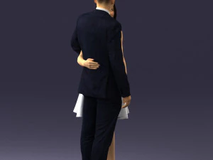 000345 Elegant Couple in Evening Attire 3D Model