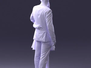 000345 Elegant Couple in Evening Attire 3D Model