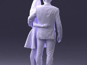 000345 Elegant Couple in Evening Attire 3D Model