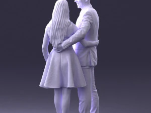 000345 Elegant Couple in Evening Attire 3D Model