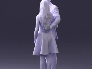 000345 Elegant Couple in Evening Attire 3D Model