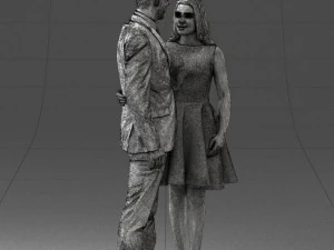 000345 Elegant Couple in Evening Attire 3D Model