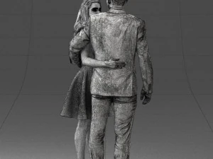 000345 Elegant Couple in Evening Attire 3D Model