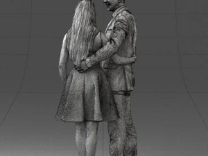 000345 Elegant Couple in Evening Attire 3D Model
