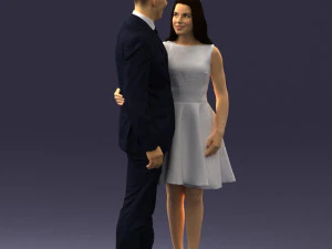 000345 Elegancka para w stroju wieczorowym 3dp Model do druku 3D