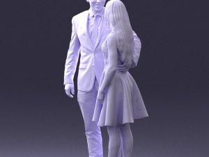young couple 0002 3d print ready 3D-Druckmodell