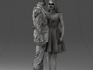 young couple 0002 3d print ready 3D-Druckmodell