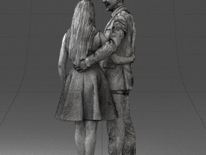 young couple 0002 3d print ready 3D-Druckmodell