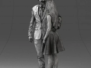 000345 Elegancka para w stroju wieczorowym 3dp Model do druku 3D