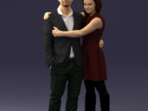 000346 Couple in Casual Outfit 3dp 3D Print Model