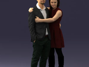 000346 Couple in Casual Outfit 3dp 3D Print Model