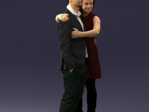 000346 Couple in Casual Outfit 3dp 3D Print Model