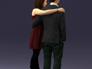 000346 Couple in Casual Outfit 3dp 3D Print Model