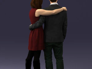 000346 Couple in Casual Outfit 3dp 3D Print Model