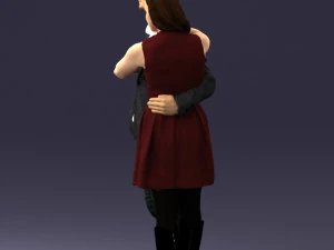 000346 Couple in Casual Outfit 3dp 3D Print Model