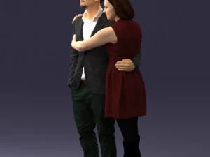 000346 Couple in Casual Outfit 3dp 3D Print Model