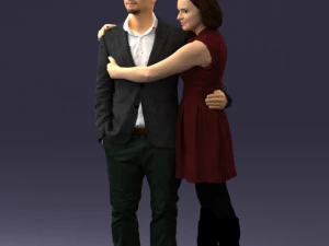 000346 Couple in Casual Outfit 3dp 3D Print Model