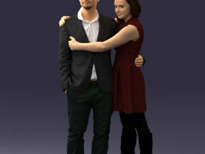 000346 Couple in Casual Outfit 3dp 3D Print Model
