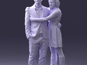 000346 Couple in Casual Outfit 3dp 3D Print Model