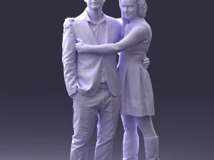 000346 Couple in Casual Outfit 3dp 3D Print Model