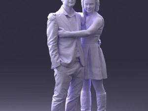 000346 Couple in Casual Outfit 3dp 3D Print Model