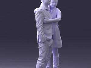 000346 Couple in Casual Outfit 3dp 3D Print Model