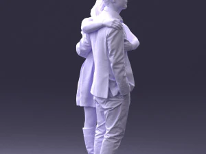 000346 Couple in Casual Outfit 3dp 3D Print Model